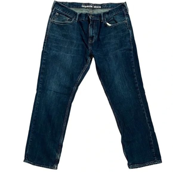 Old Navy Slim Distressed Jeans Blue Men's Size 38x32 - Picture 1 of 8
